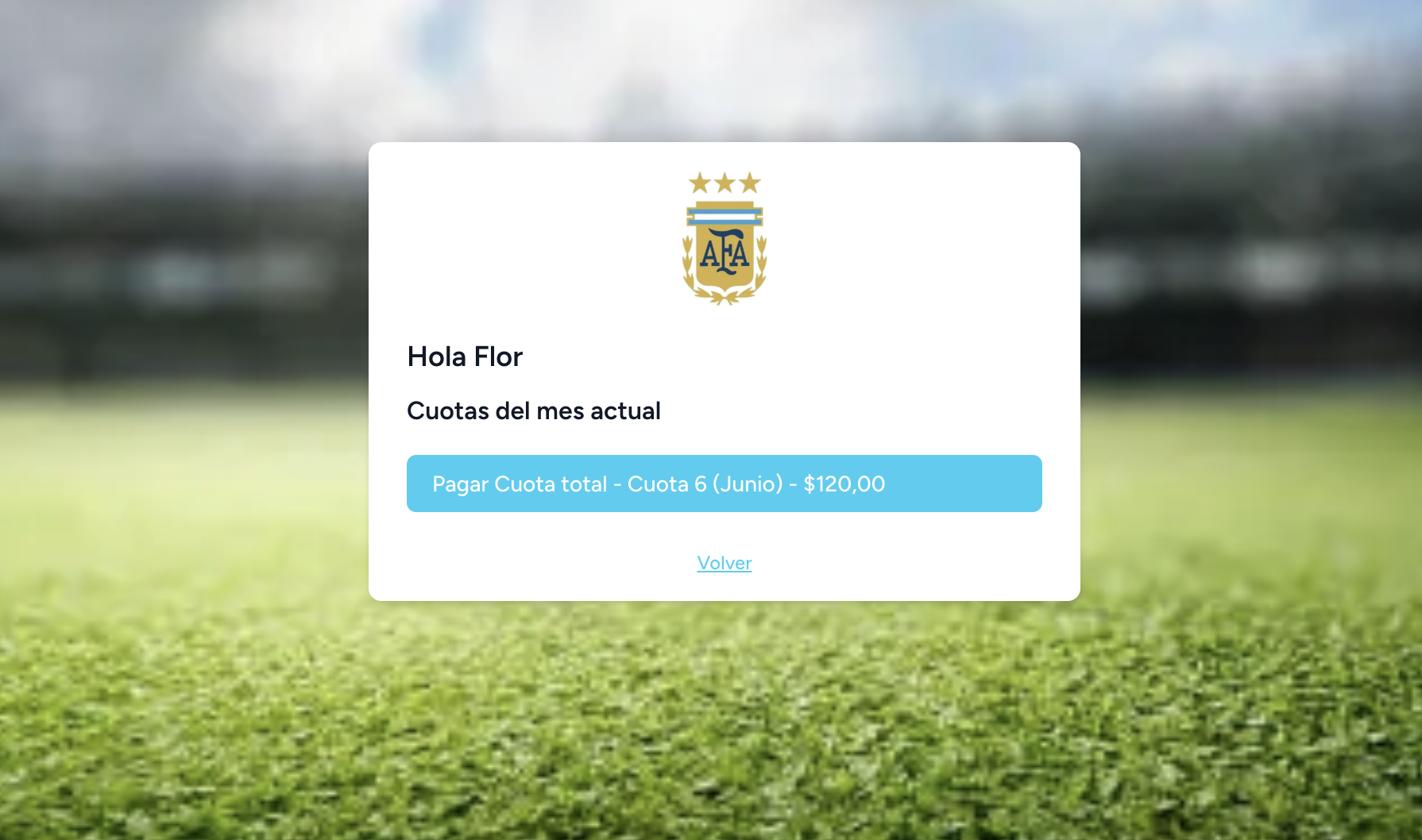 Selección de cuotas pendientes para pagar